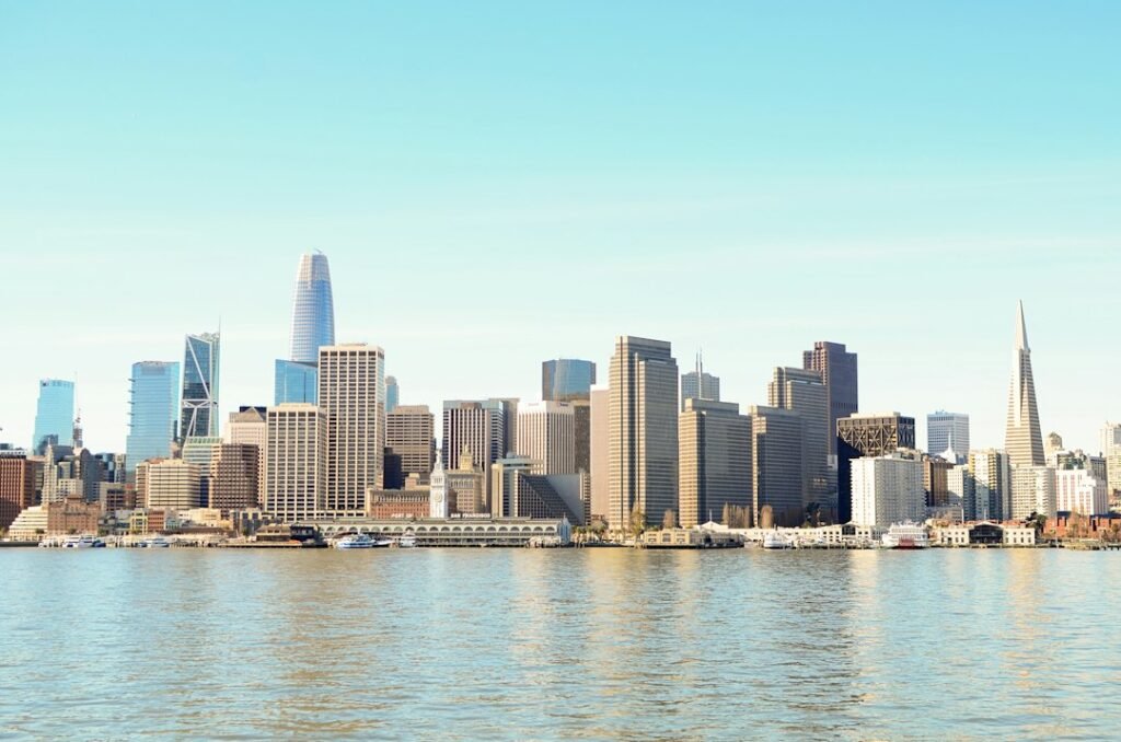 San Francisco skyline across the bay in daylight